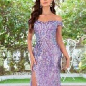 AOSHABABI PURPLE EVENING GOWN